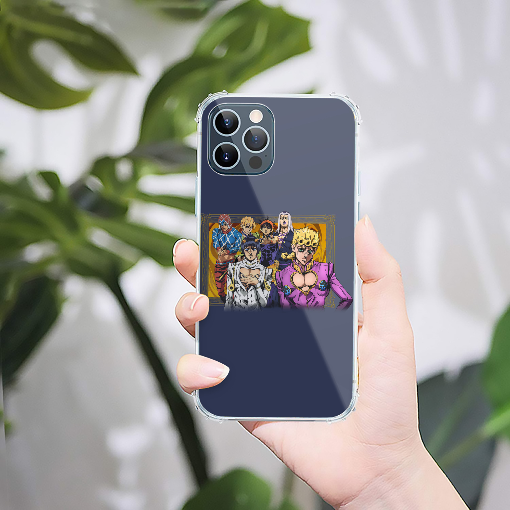 （画像用） ジョジョの奇妙な冒険 ジョルノ?ジョバァーナ JoJo's Bizarre Adventure Giorno Giovanna 【iPhone 12シリーズ対応】透明スマホケース（クリアソフトケース）